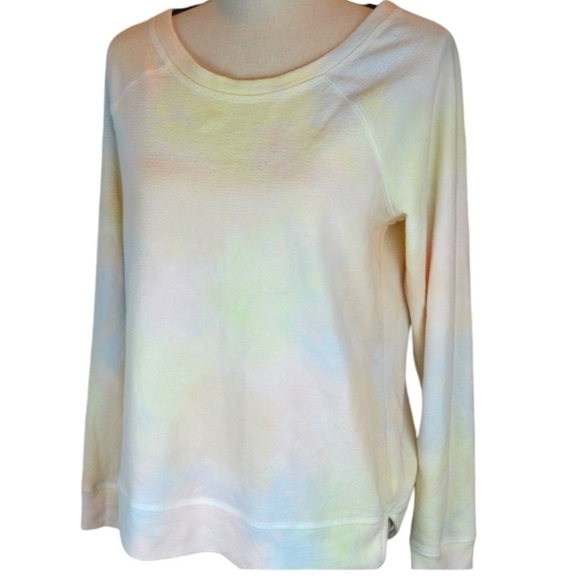 Maurices Pastel Clouds Crew Neck Lightweight Slub Cotton Sweatshirt, Small - Picture 1 of 7